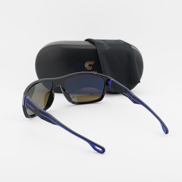 CARRERA 4018/S 0D51 Z0 Rectangle Sunglasses - Black/Blue Mirror - Picture 5 of 10